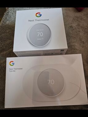 google Nest Thermostat and Trim Kit - White, Silver